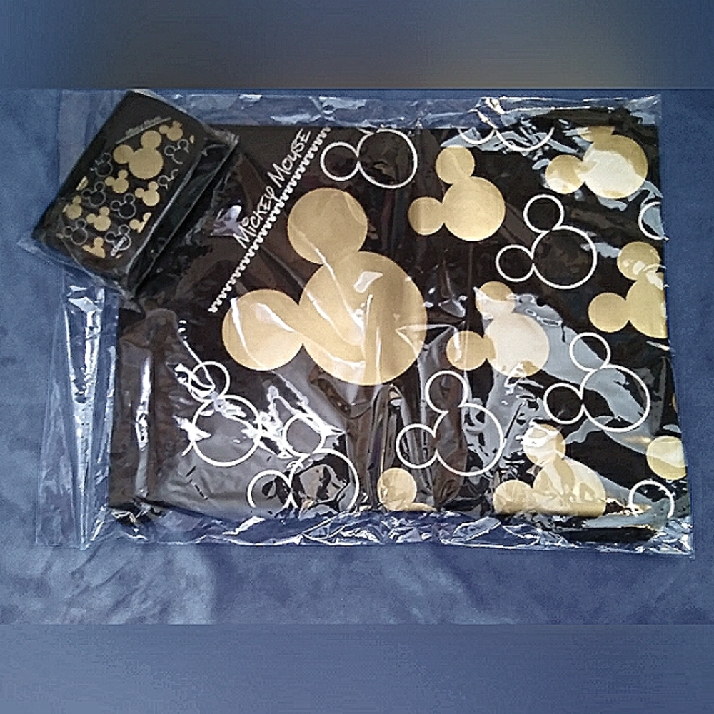 Mickey Drawstring Backpack/Wallet Set - Picture 1 of 5